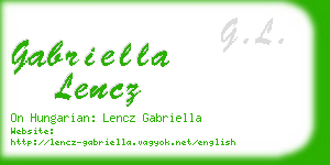 gabriella lencz business card